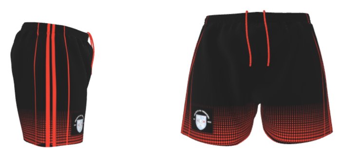 Black and red shorts