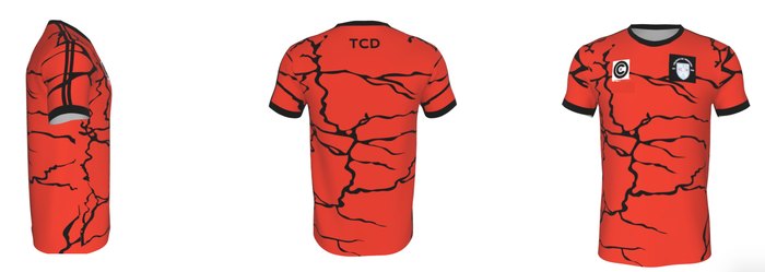 Red patterned jersey set